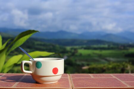 cup and natureの写真素材