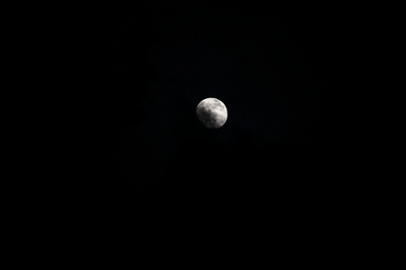 Moon and cloudsの写真素材