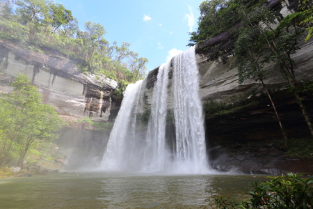 Huai Luang waterfall at Ubon Ratchathani in Thailandの写真素材