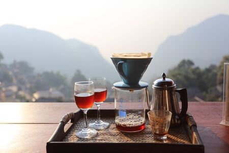 Drift coffee at Phahee, Thailandの写真素材