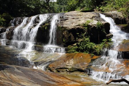 Khao Chamao Waterfall at Khao Chamao Khao - Wong National Park in Rayong, Thailandの写真素材