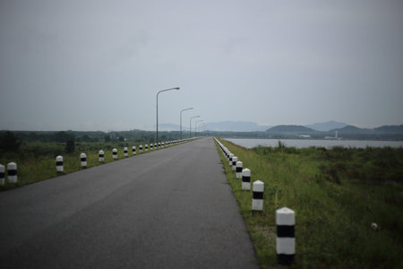 Landscape view of highway road at chonburi province.の写真素材
