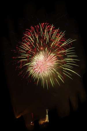 Fireworks in Budapestの写真素材