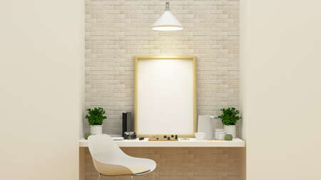 workspace and relax area - 3D Renderingの写真素材