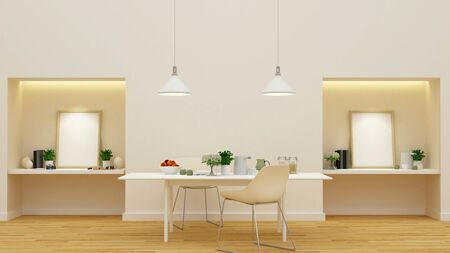 pantry and dining room - 3D Renderingの写真素材