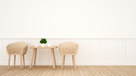 Dining room on wood design - 3D Renderingの写真素材