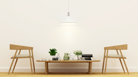 coffee shop or living room - 3D Renderingの写真素材
