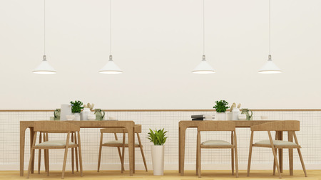Restaurnat  or coffee shop - 3D Renderingの写真素材