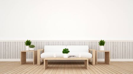 Coffee shop or living room - 3D Renderingの写真素材