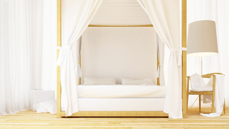 bedroom clean design - 3d renderingの写真素材
