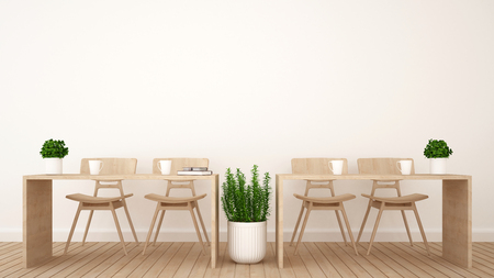 dining area or workspace in office or coffee shop - 3D Renderingの写真素材