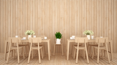 restaurant or coffee shop clean design - 3D Renderingの写真素材