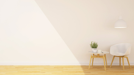 coffee shop or living room and space for artwork - 3D Renderingの写真素材