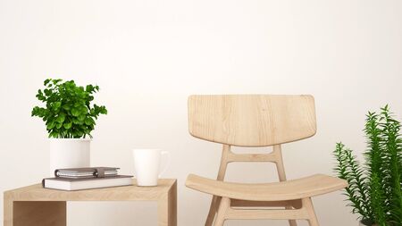 living room or coffee shop - 3D Renderingの写真素材