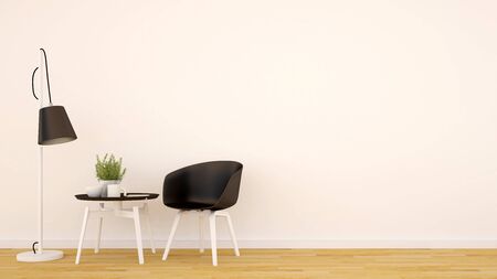 living room or coffee shop and space for artwork - 3D Renderingの写真素材