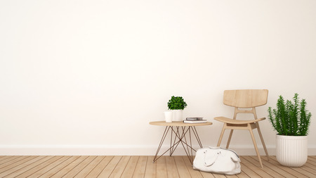 living room or coffee shop and space for artwork - 3D Renderingの写真素材