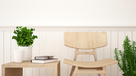 library in living room or coffee shop - 3D Renderingの写真素材