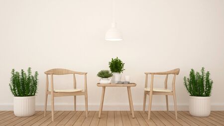 restaurant or coffee shop - 3D Renderingの写真素材