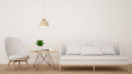 living area in lounge or cafe - 3D Renderingの写真素材
