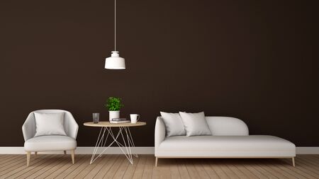 living area in cafe or lounge - 3D Renderingの写真素材