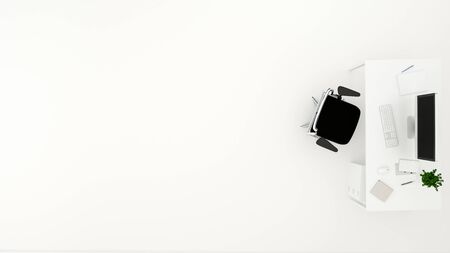 workspace top view - 3D Renderingの写真素材