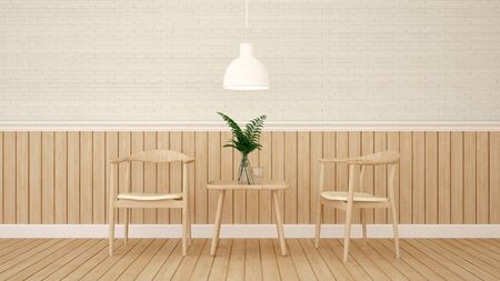 dining area in coffee shop or restaurant - 3D Renderingの写真素材