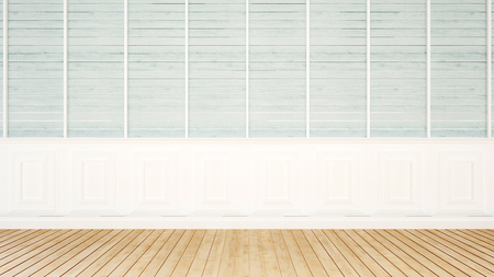 empty room blue tone for artwork - 3d renderingの写真素材