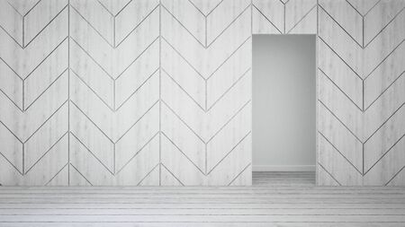 wall decorate in empty room - 3d renderingの写真素材