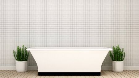 bathroom  in condominium  or hotel - 3D Renderingの写真素材
