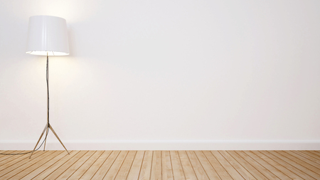 floor lamp in empty room for artwork - 3D Renderingの写真素材