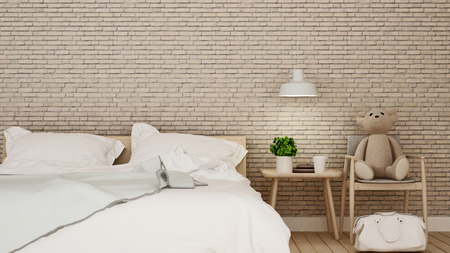 kid room or bedroom in home or apartment - interior design - 3D Renderingの写真素材