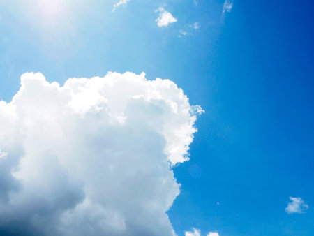 cloud on clear sky - image for artwork - dark tone