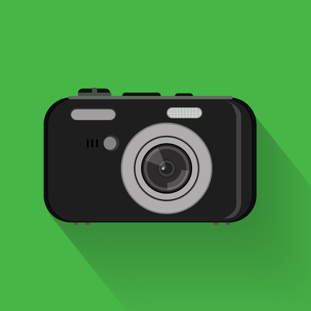 camera set . flat graphic compact camera symbolのイラスト素材