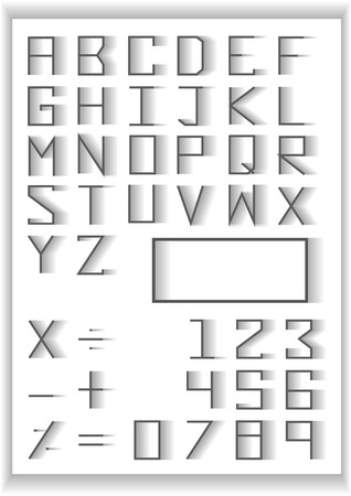 typography set . blend fade design typography number and math symbolsのイラスト素材