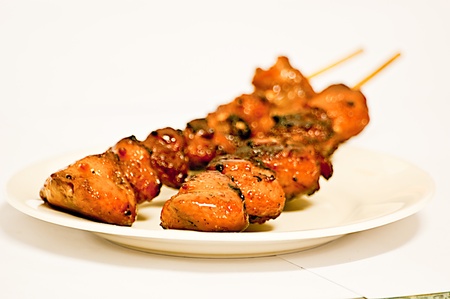 Grill chicken to eat.Delicious aroma.の写真素材