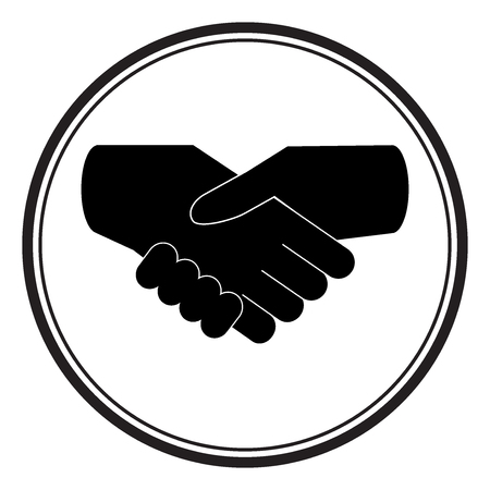 black icon handshake. For business and finance backgroundのイラスト素材