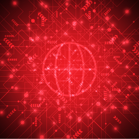 Abstract sphere shape of global network for the future backgroundのイラスト素材