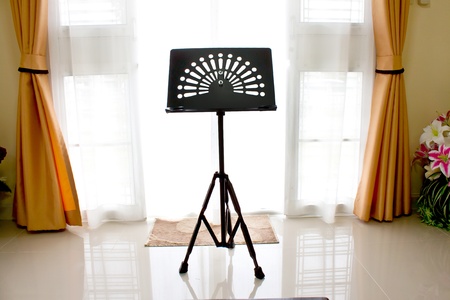 music stand in homeの写真素材