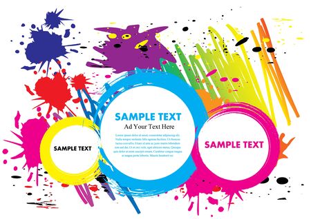 ink paint colorful design vector illustration with free Space textのイラスト素材