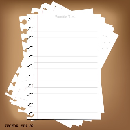 paper sheet for writing vector illustrationのイラスト素材