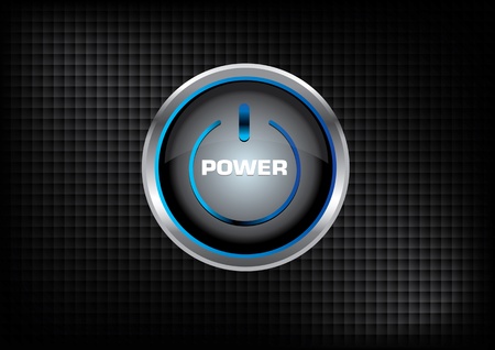 Power button on Dark Design background vectorのイラスト素材