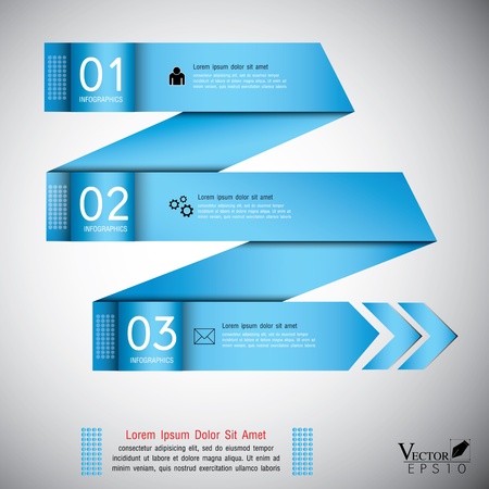 Modern arrow origami style step up options banner illustrationのイラスト素材