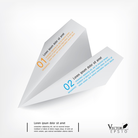 Rocket paper design template infographicのイラスト素材