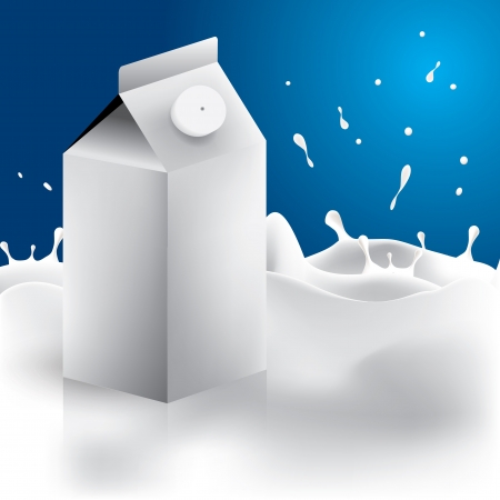 milk box packagingのイラスト素材