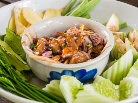 Dried shrimp Chili, Nam Prik Kung Siab Thai foodsの写真素材