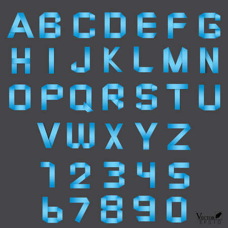 Vector font alphabet set のイラスト素材