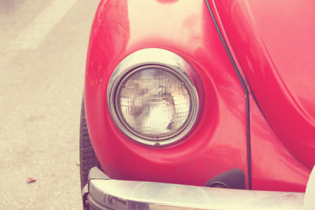 retro postcard of vintage car