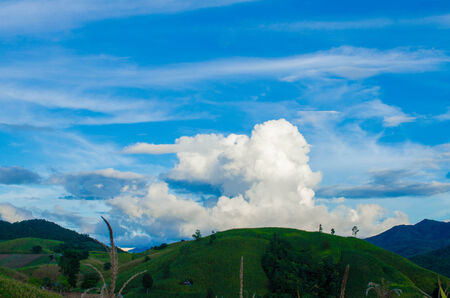 Mountains behind my house watching it fresh supremely happy の写真素材