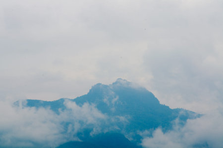Cloudy, with a bright background can be used in a variety. For nature tourism.