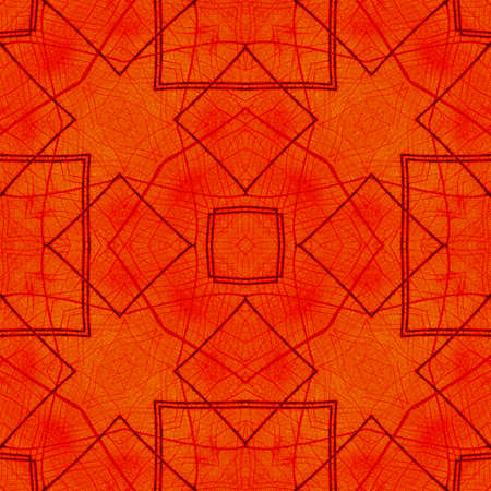 Colorful seamless pattern made from red leaf textureの写真素材